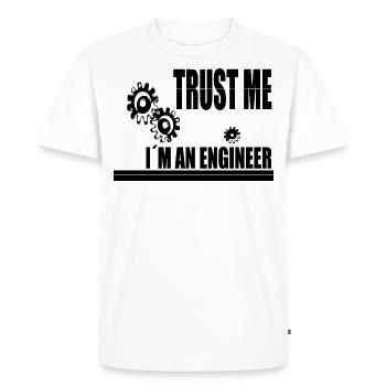 Mechanic Trust Me I'm an Engineer ,Profession Shirt - Men's Premium Organic T-Shirt - white - Front - Nico (187cm)