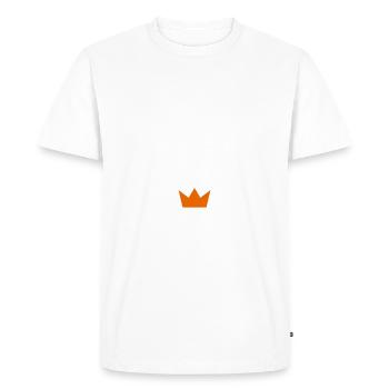 Jour du roi Kings Day Pays-Bas cravate avec couronne - T-shirt Premium bio Homme - blanc - Devant - Nico (187cm)
