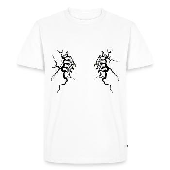 Mains monstres,Zombie Skull Shirt Halloween - T-shirt Premium bio Homme - blanc - Devant - Nico (187cm)