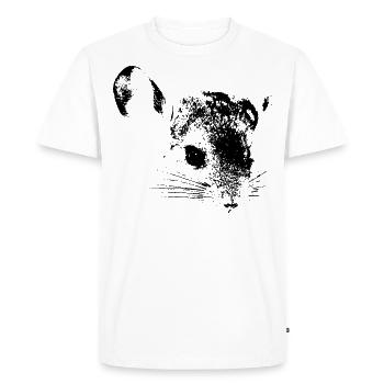 Chinchilla | Doux visage | Titulaire de Chinchilla - T-shirt Premium bio Homme - blanc - Devant - Nico (187cm)