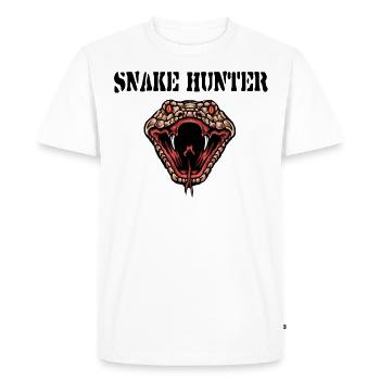 Capteur de serpents, chasseur de serpents, reptiles de chasseurs - T-shirt Premium bio Homme - blanc - Devant - Nico (187cm)