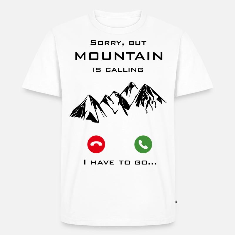 Mountain is calling - Männer Premium Bio T-Shirt - Weiß