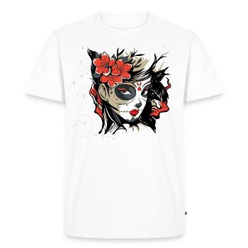 Day of the Dead,Girl,Girl Shirt Gift,Catrina - Men's Premium Organic T-Shirt - white - Front - Nico (187cm)