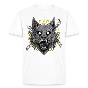Fenrir - Men's Premium Organic T-Shirt - white - Front - Nico (187cm)