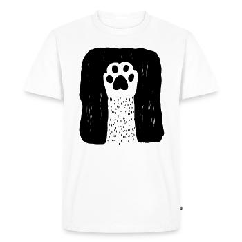 Douce patte de chat - T-shirt Premium bio Homme - blanc - Devant - Nico (187cm)