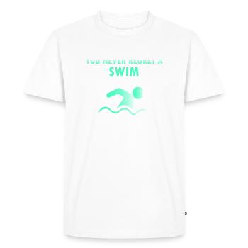 Natation nager cadeau de nageur drôle - T-shirt Premium bio Homme - blanc - Devant - Nico (187cm)