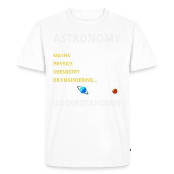 Astronomy - Men's Premium Organic T-Shirt - white - Front - Nico (187cm)