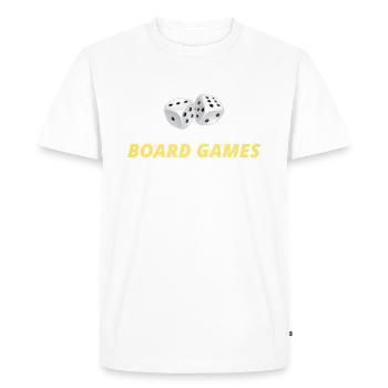 Brettspiele Schachwürfel Lustiges Geschenk - Männer Premium Bio T-Shirt - Weiß - Vorne - Nico (187cm)