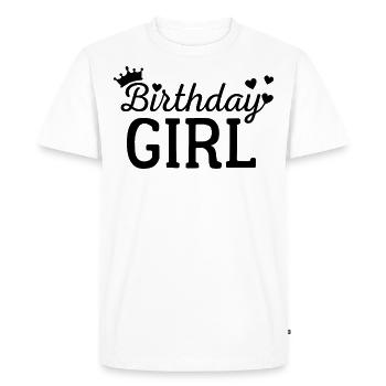 Fille d’anniversaire - T-shirt Premium bio Homme - blanc - Devant - Nico (187cm)