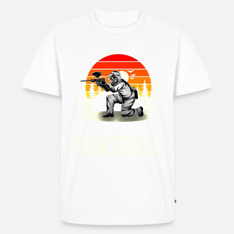 Paintball - Männer Premium Bio T-Shirt - Weiß