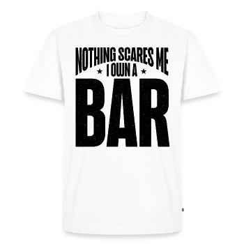 Nothing Scares Me I Own A Bar Funny Bar Owner - Men's Premium Organic T-Shirt - white - Front - Nico (187cm)