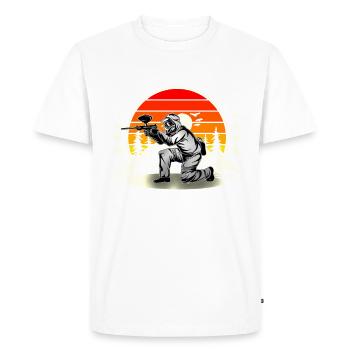 Équipe d’équipe de paintball - T-shirt Premium bio Homme - blanc - Devant - Nico (187cm)
