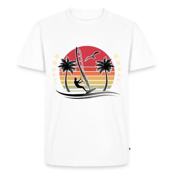 Windsurf Windsurfer Windsurf Équipe - T-shirt Premium bio Homme - blanc - Devant - Nico (187cm)