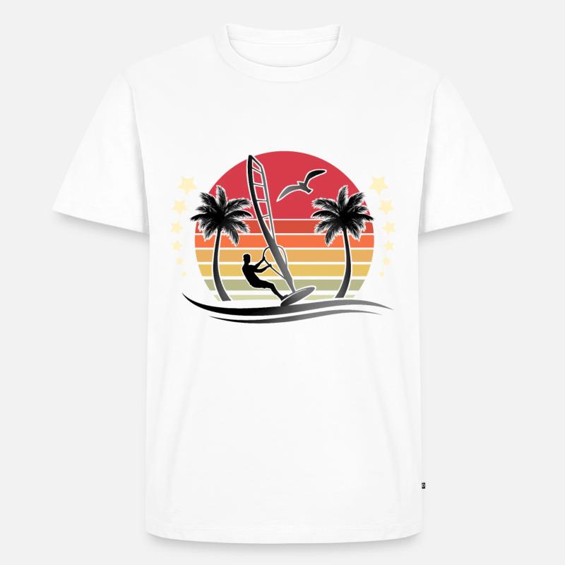 Windsurf Windsurfer Windsurf Équipe - T-shirt Premium bio Homme - blanc