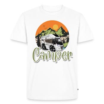 Camping Camper Campen - T-shirt Premium bio Homme - blanc - Devant - Nico (187cm)