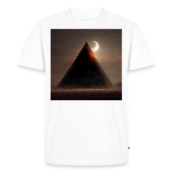 Egyptian Pyramid with Eclipse - Men's Premium Organic T-Shirt - white - Front - Nico (187cm)