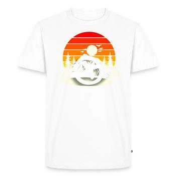 Géocaching Geocacher Geocache - T-shirt Premium bio Homme - blanc - Devant - Nico (187cm)