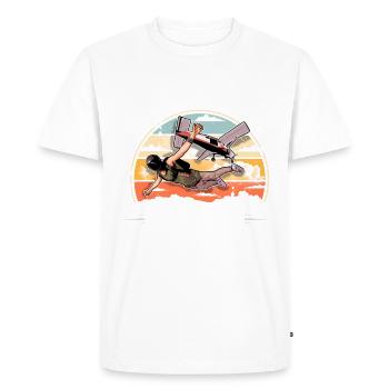 Parachutiste Parachutiste Parachute - T-shirt Premium bio Homme - blanc - Devant - Nico (187cm)