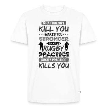 Joueur de rugby Entraîneur de rugby - T-shirt Premium bio Homme - blanc - Devant - Nico (187cm)