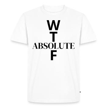 WTF - What The Absolute... - Men's Premium Organic T-Shirt - white - Front - Nico (187cm)