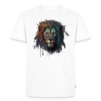Lion des morts-vivants: Horrible roi de la jungle - T-shirt Premium bio Homme - blanc - Devant - Nico (187cm)