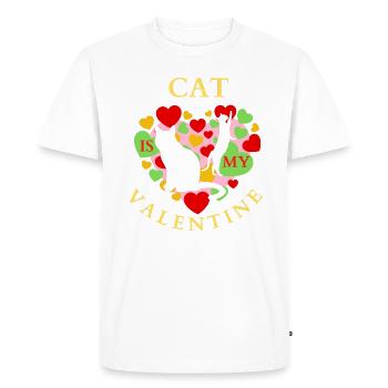Ma charmante Saint-Valentin - T-shirt Premium bio Homme - blanc - Devant - Nico (187cm)