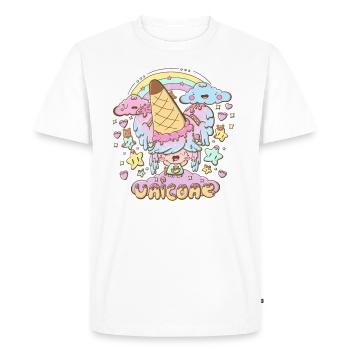 Cute bubble head pastel ice cream girl - Men's Premium Organic T-Shirt - white - Front - Nico (187cm)