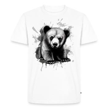 Bear - Men's Premium Organic T-Shirt - white - Front - Nico (187cm)
