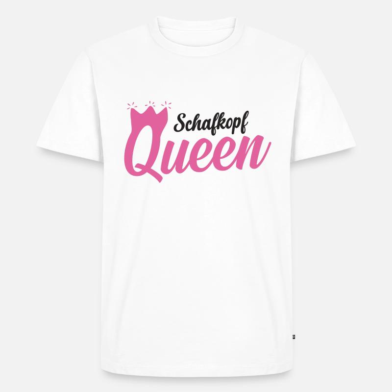 Schafkopf Queen - Männer Premium Bio T-Shirt - Weiß