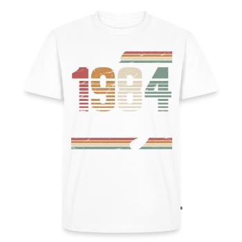 1984 Année de naissance 40e anniversaire Millésime - T-shirt Premium bio Homme - blanc - Devant - Nico (187cm)