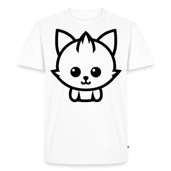 Fox - Men's Premium Organic T-Shirt - white - Front - Nico (187cm)