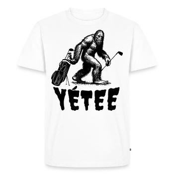 Yéti? NON, Yétee...La terreur sur le green ! - T-shirt Premium bio Homme - blanc - Devant - Nico (187cm)