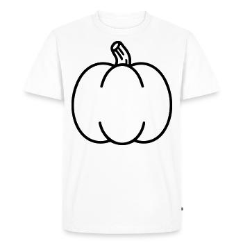 citrouille - T-shirt Premium bio Homme - blanc - Devant - Nico (187cm)