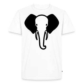 Elephant - Men's Premium Organic T-Shirt - white - Front - Nico (187cm)