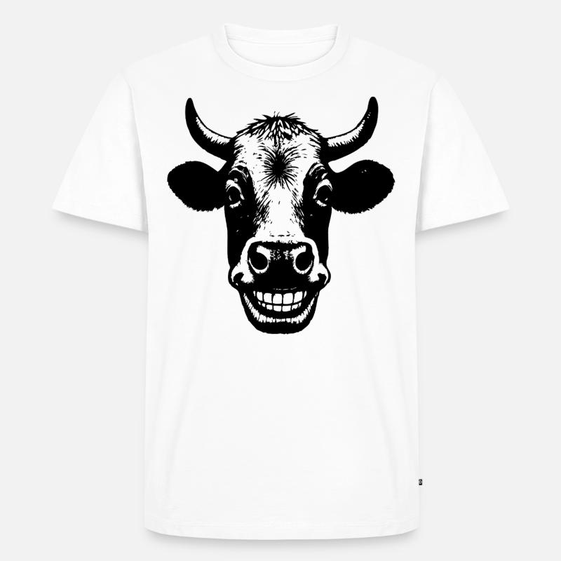 Vache souriante - T-shirt Premium bio Homme - blanc
