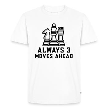 Jeu d'échecs jeu d'échecs jeu d'échecs - T-shirt Premium bio Homme - blanc - Devant - Nico (187cm)