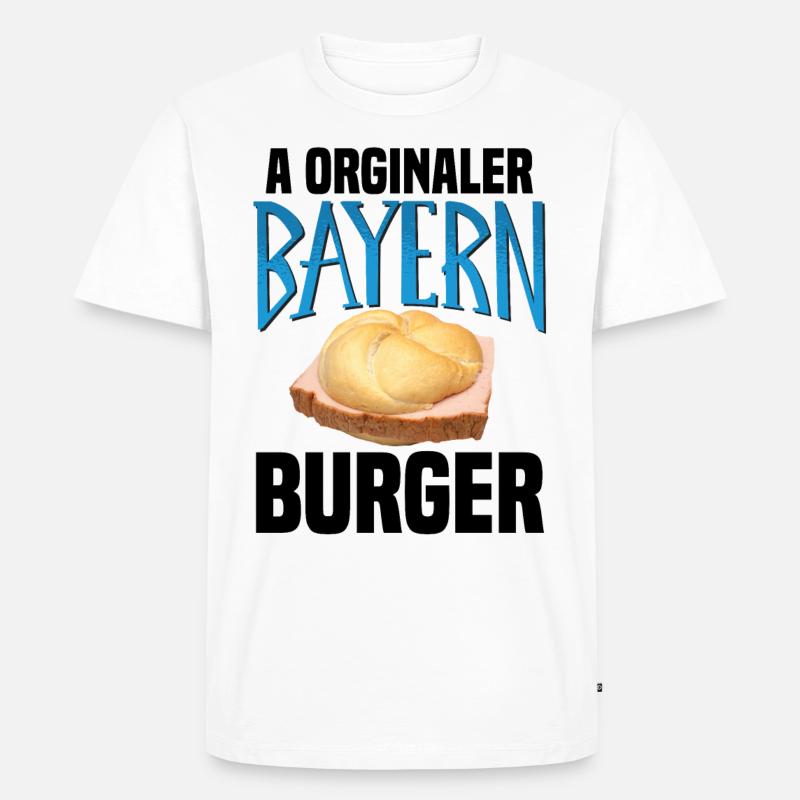 Bayern Leberkäse Fleischsemmel Leberkassemmel - Männer Premium Bio T-Shirt - Weiß