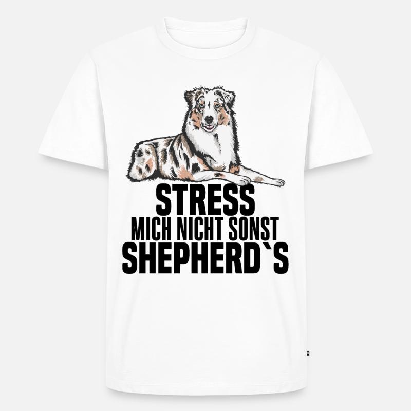 Australian Shepherd Aussie Hundebesitzer - Männer Premium Bio T-Shirt - Weiß