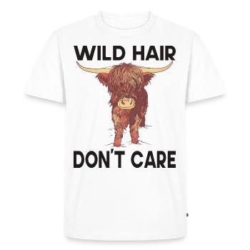 Scottish Highland Cattle Highland Cow - Men's Premium Organic T-Shirt - white - Front - Nico (187cm)