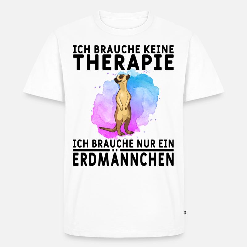 Erdmännchen Surikate Erdmänchien Tierpfleger - Männer Premium Bio T-Shirt - Weiß