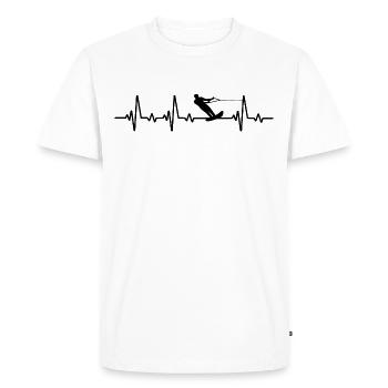 wakeboarden herzschlag wakeboard wakeboarder - T-shirt Premium bio Homme - blanc - Devant - Nico (187cm)