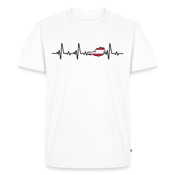 I love austria flag t-shirt austria - Men's Premium Organic T-Shirt - white - Front - Nico (187cm)