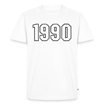 t-shirt born in 1990 - Men's Premium Organic T-Shirt - white - Front - Nico (187cm)
