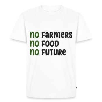 No Farmers - No Food - No Future - Farmer Farmer - Men's Premium Organic T-Shirt - white - Front - Nico (187cm)