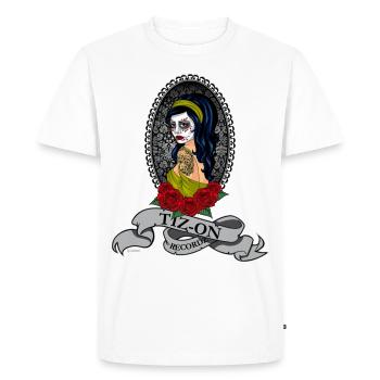 Santa Muerte - T-shirt Premium bio Homme - blanc - Devant - Nico (187cm)