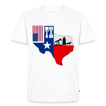 Texas - T-shirt Premium bio Homme - blanc - Devant - Nico (187cm)