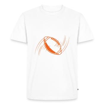 je suis là juste pour le match de rugby - T-shirt Premium bio Homme - blanc - Devant - Nico (187cm)