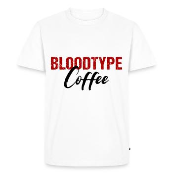 Groupe sanguin Amateurs de café - T-shirt Premium bio Homme - blanc - Devant - Nico (187cm)