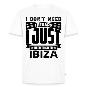 I don't need therapy, I just need to go to Ibiza - Men's Premium Organic T-Shirt - white - Front - Nico (187cm)