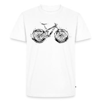 VTT - T-shirt Premium bio Homme - blanc - Devant - Nico (187cm)